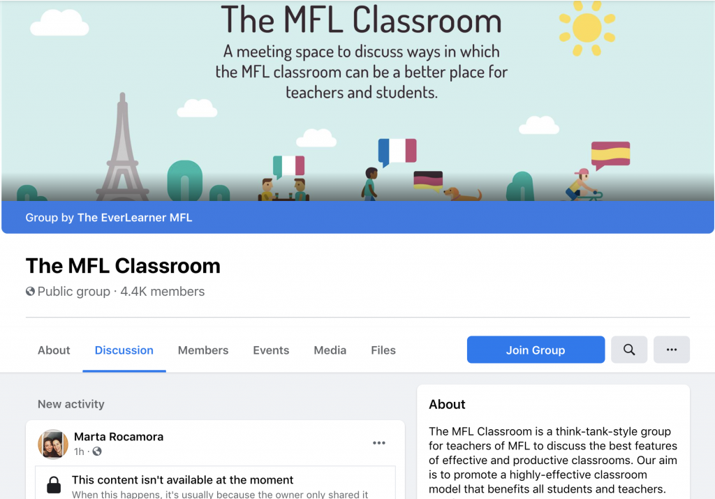 Image of MFL classroom cover image