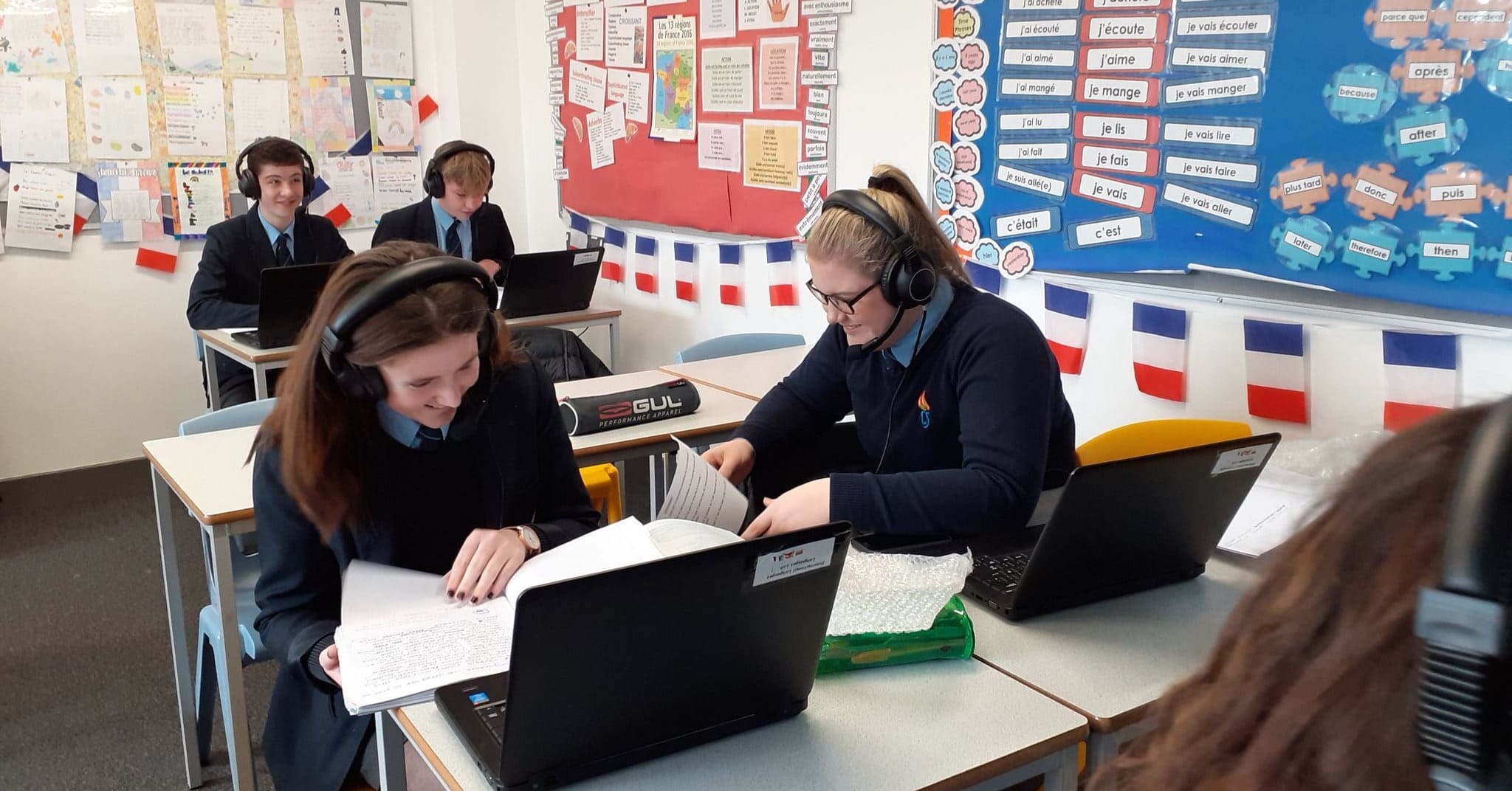 Image from an UK school - a classroom that is dedicated to learn languages