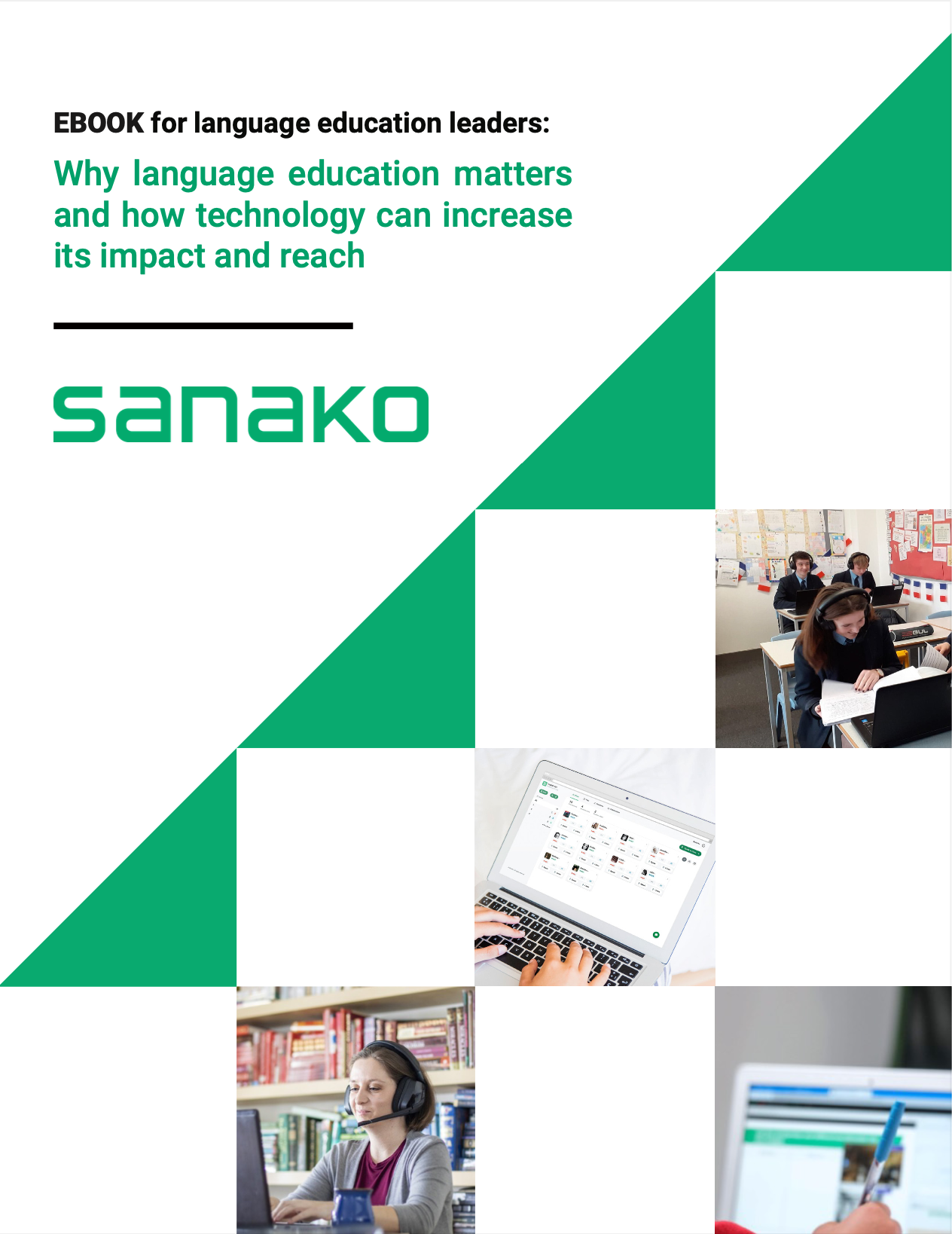 Sanako ebook for language education leaders cover page image