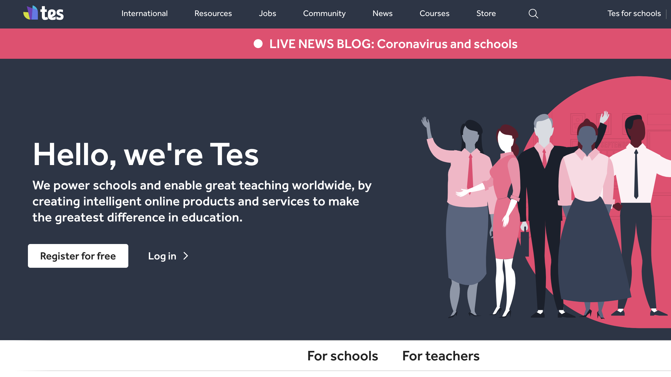 TES website cover image - helping language teachers