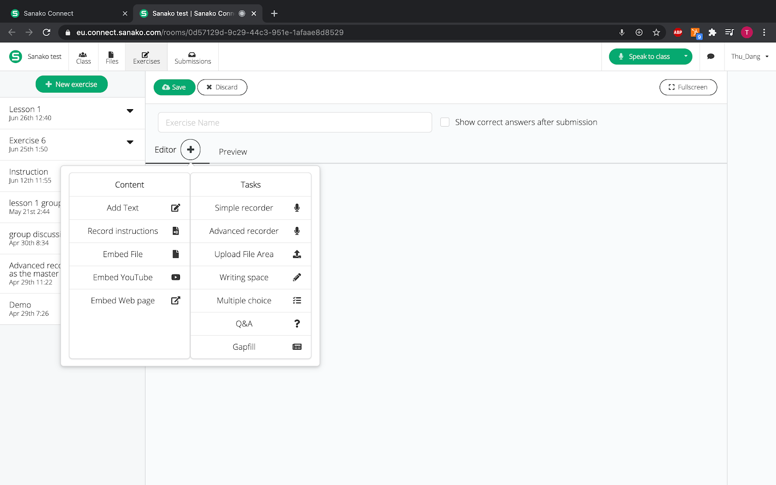 Creating language learning content in sanako connect