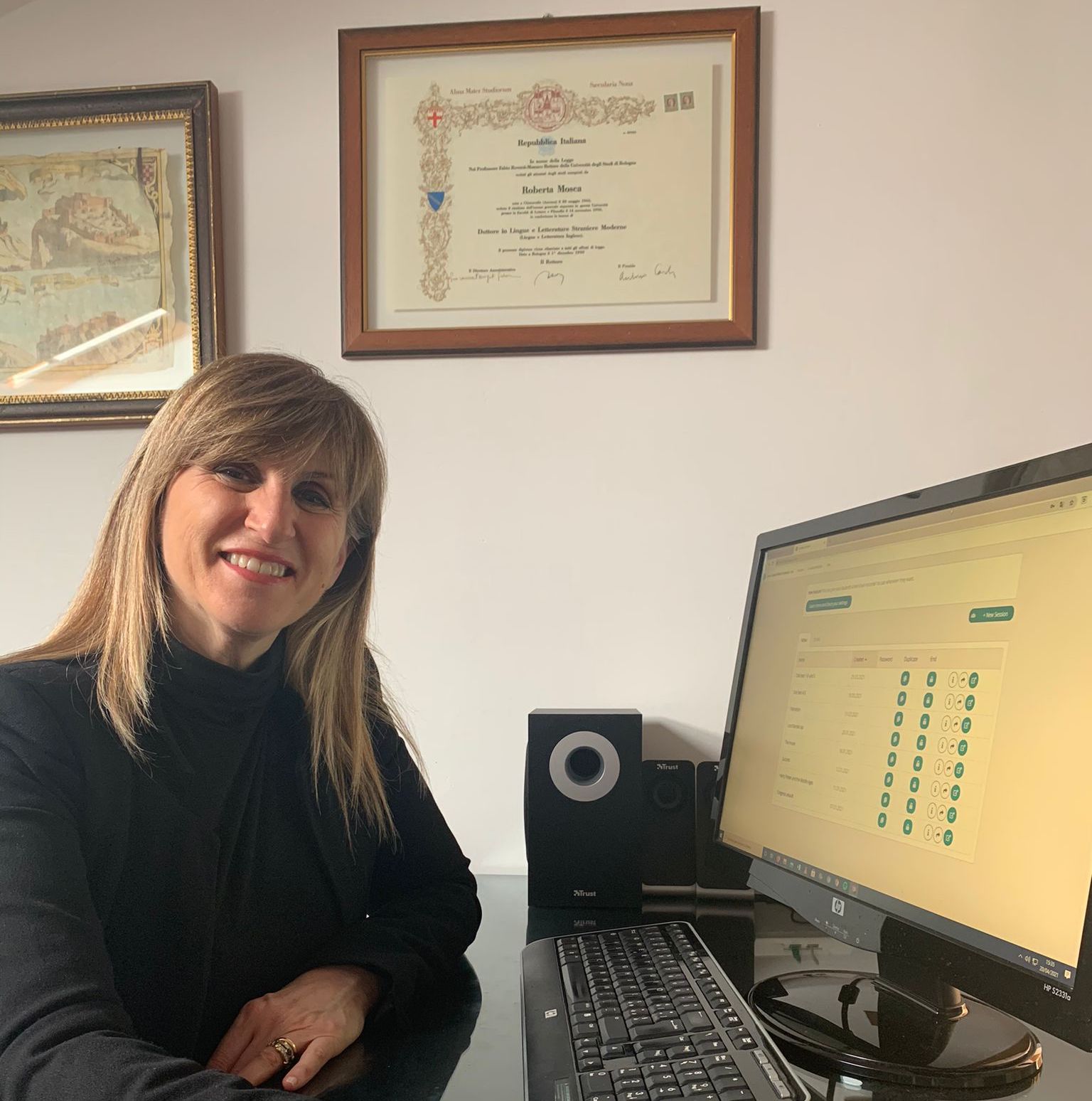 Italian teacher using Sanako Connect