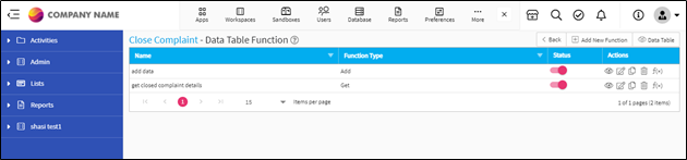 call function - in update task