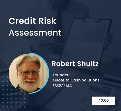 Credit Risk Assessment and contains Speaker name and Image