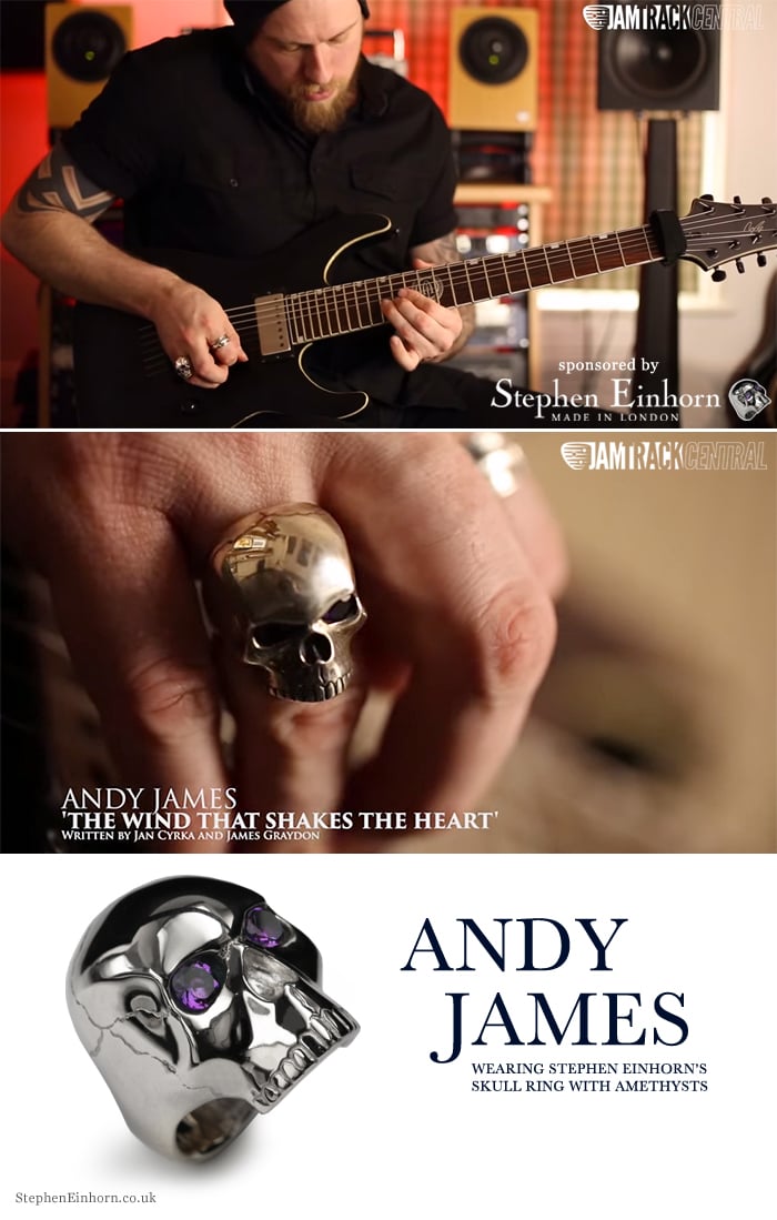 Andy James - Jam Track Central - The Wind that Shakes the Barley - Stephen Einhorn Skull Ring