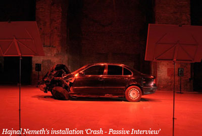 Hajnal Nemeth's installation Crash - Passive Interview