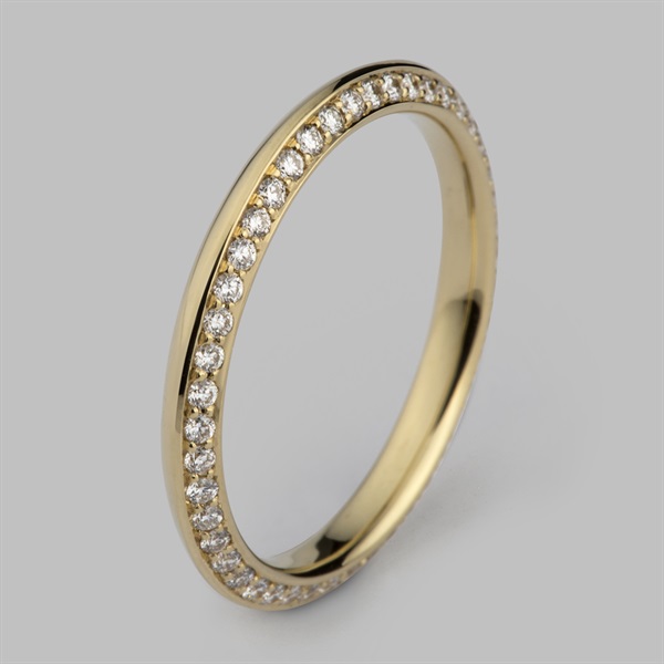 Trinity Full Eternity Ring 18 Carat Yellow Gold & Brilliant Cut Diamonds