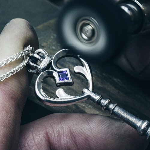 Stephen Einhorn Key Pendant Necklace