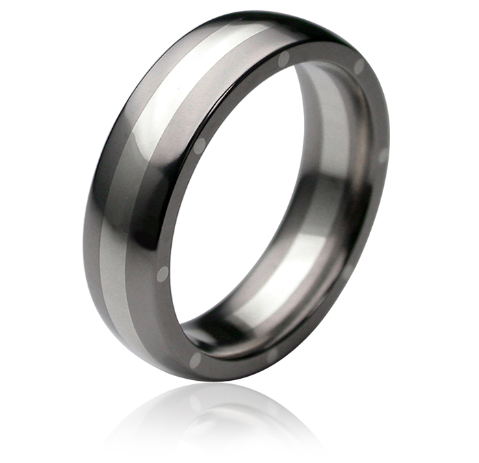 Stephen Einhorn Metal Geo Ring in Palladium - Mens Engagement Rings London