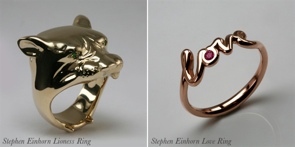 Stephen Einhorn Women's Lioness Ring and Love Ring As Worn by Pixie Lott