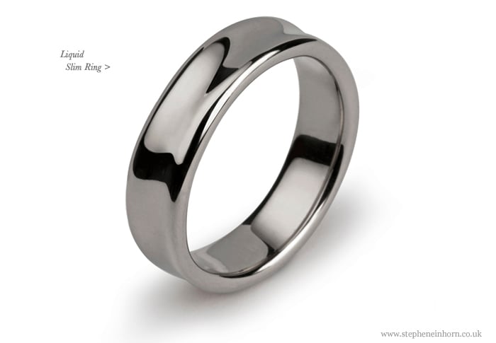 Stephen Einhorn Platinum Liquid Slim Ring