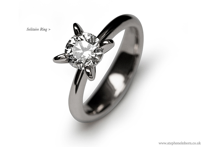 Stephen Einhorn Platinum Diamond Solitaire Ring - Engagement Rings London