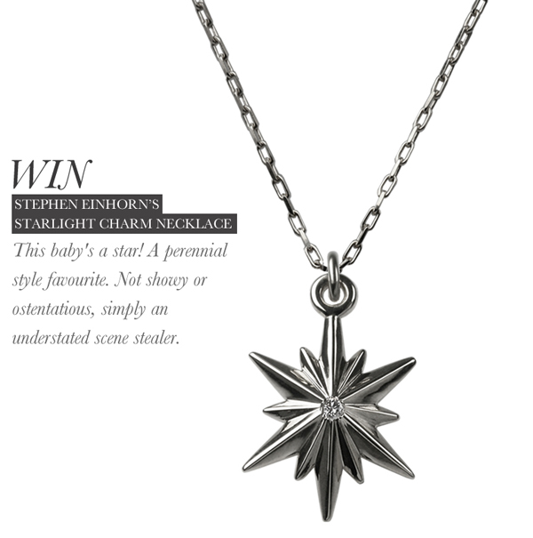 Win Stephen Einhorn's Starlight Charm Necklace in Silver & Diamond - Women's Designer Jewellery London