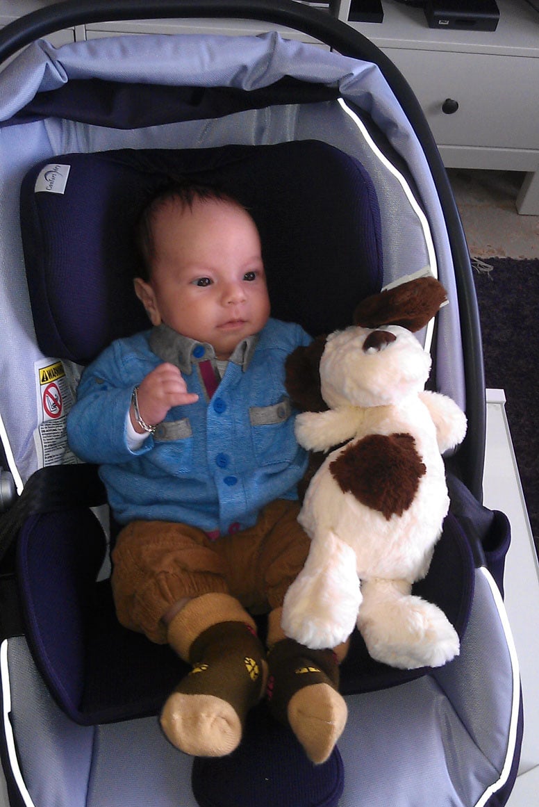 Stephen Einhorn Baby ID Bracelet On Super Cute Baby
