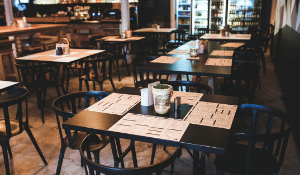 Restaurant-Image of a restaurant set up for service