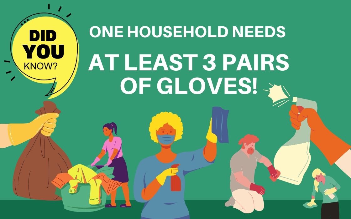 One household needs at least 3 pairs of gloves