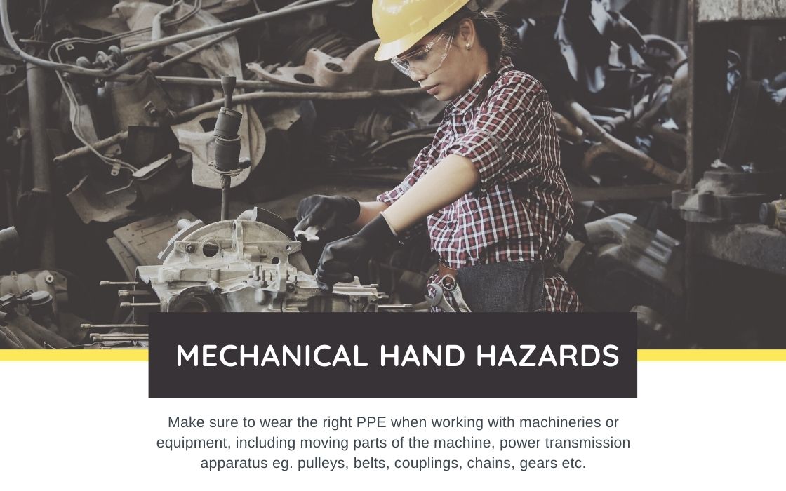 mechanical hand hazards