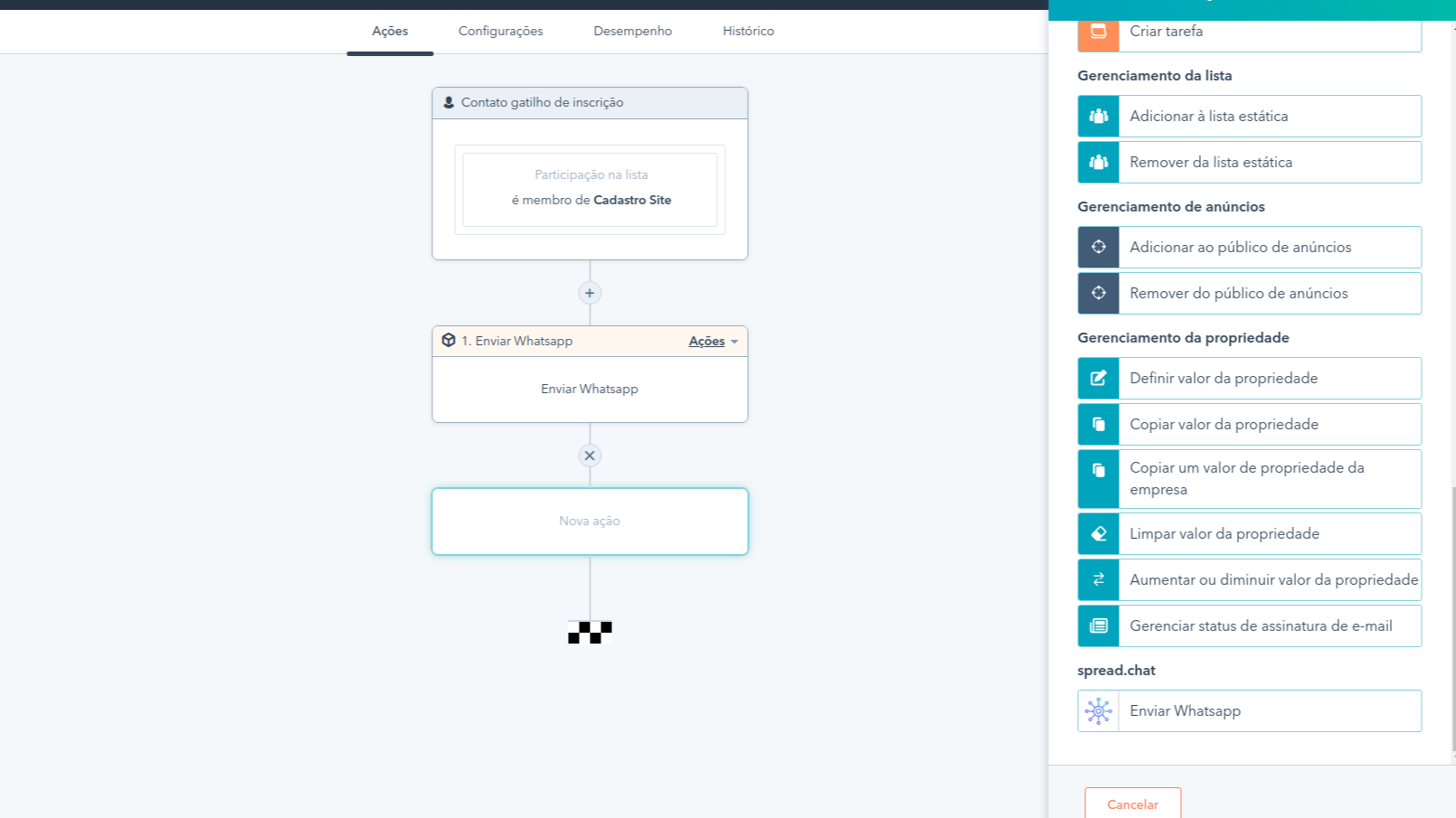 Automação de disparos