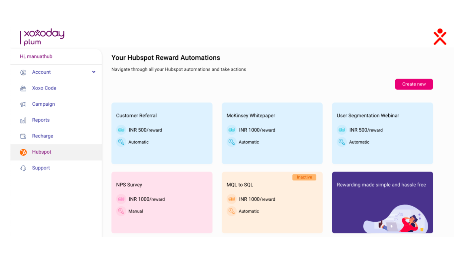 Integración De Xoxoday Plum Con HubSpot | Conéctala Aquí