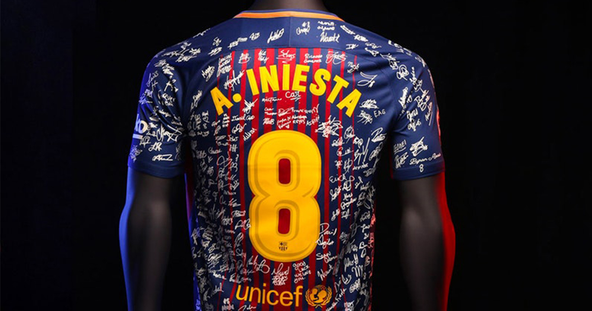 Iniesta farewell jersey on sale