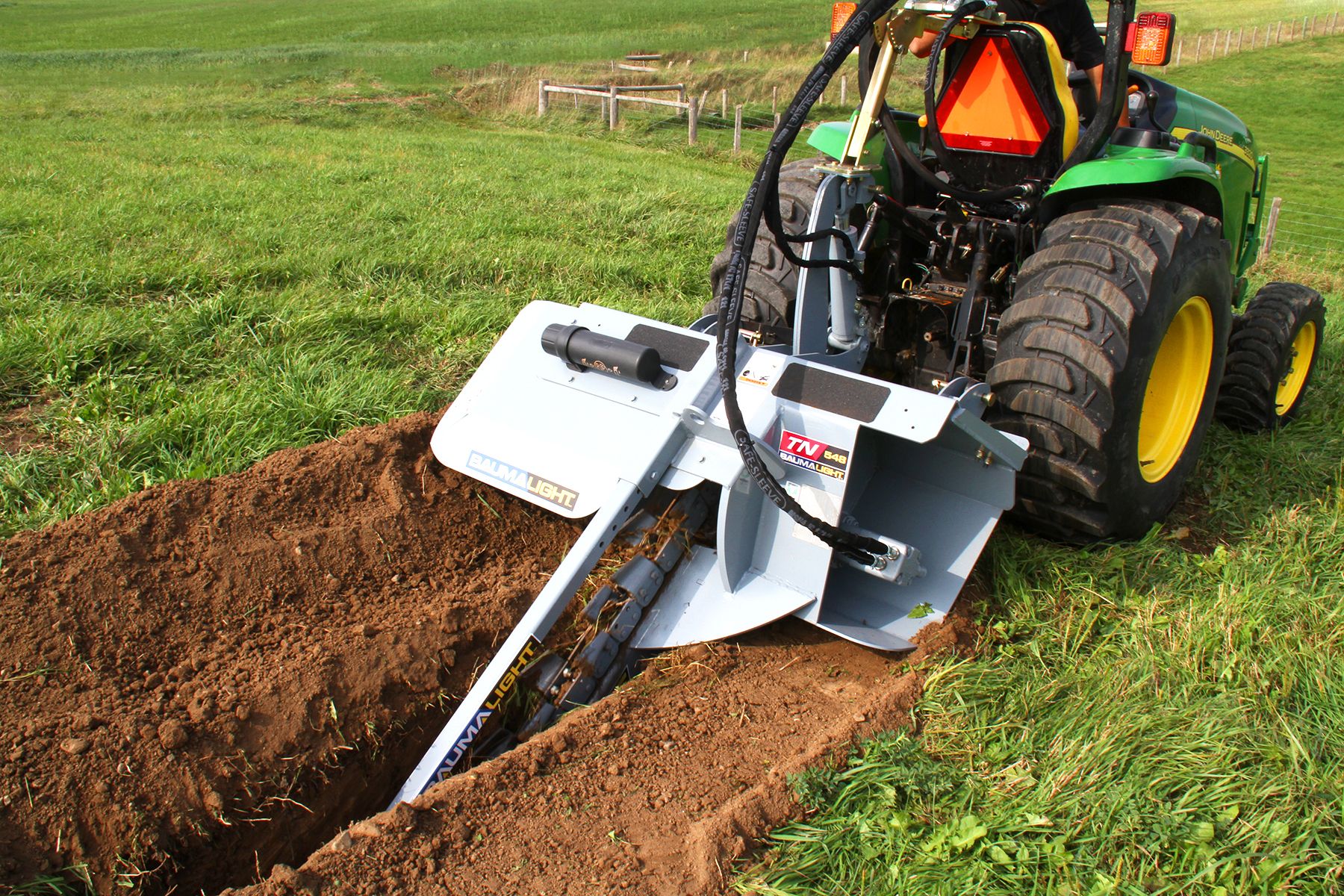 TN548 Chain Trencher in action 