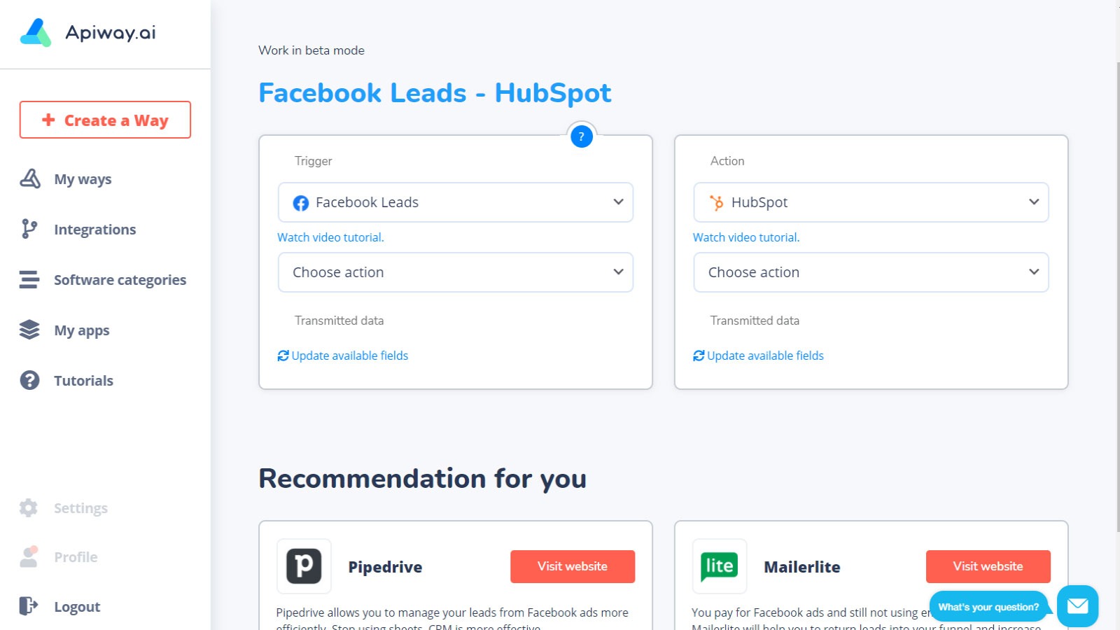 Create and update contacts from Facebook Leads to HubSpot