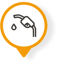 Pictogramme en forme de  pistolet essence