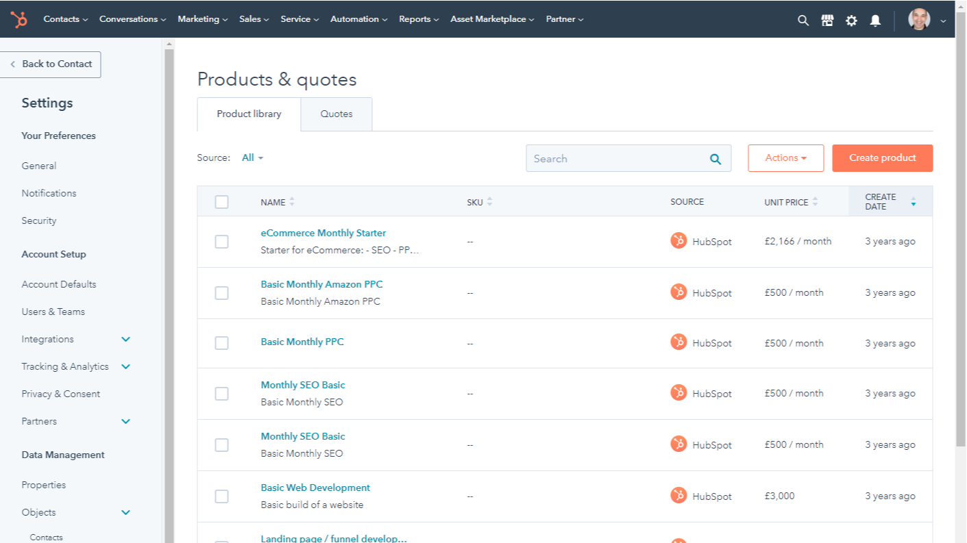Use HubSpot Products