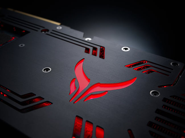 power cooler red graphics card