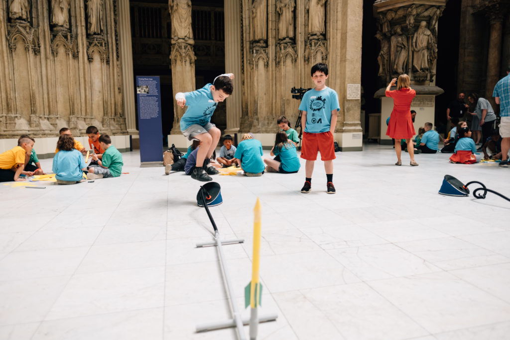 Children participating in Remake Learning Day activities.